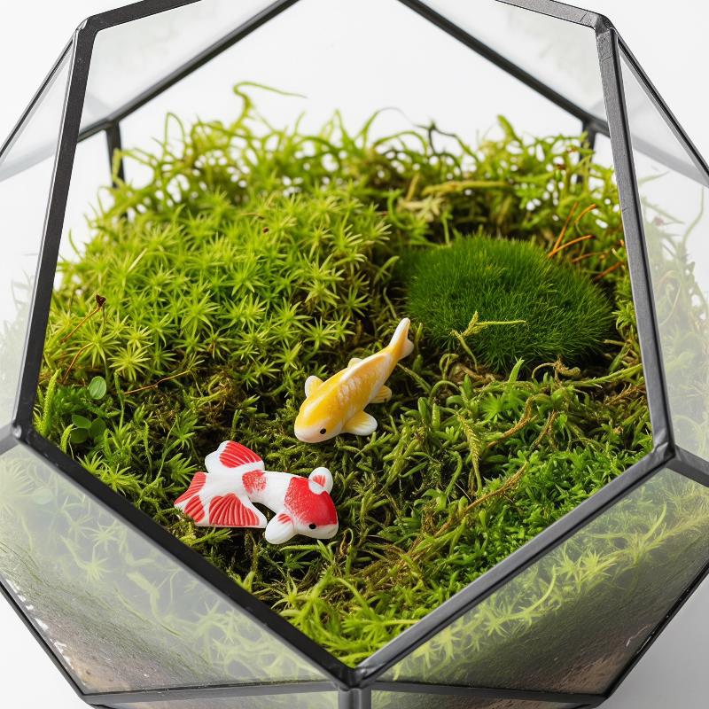 Aquarium Fish Koi - Patung Ikan Koi Resin Mini Ornamen