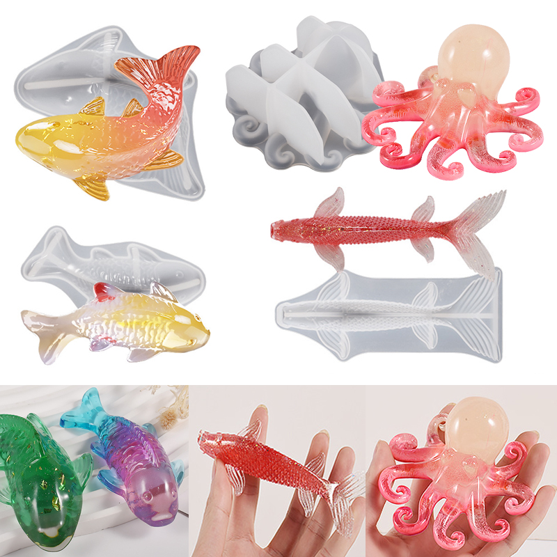 Aquarium Fish Koi - Cetakan Resin Epoksi Bentuk Ikan Koi