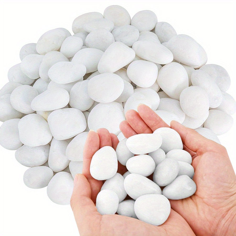 Aquarium Fish Items - 200/400g Batu Kerikil Putih Poles Tinggi