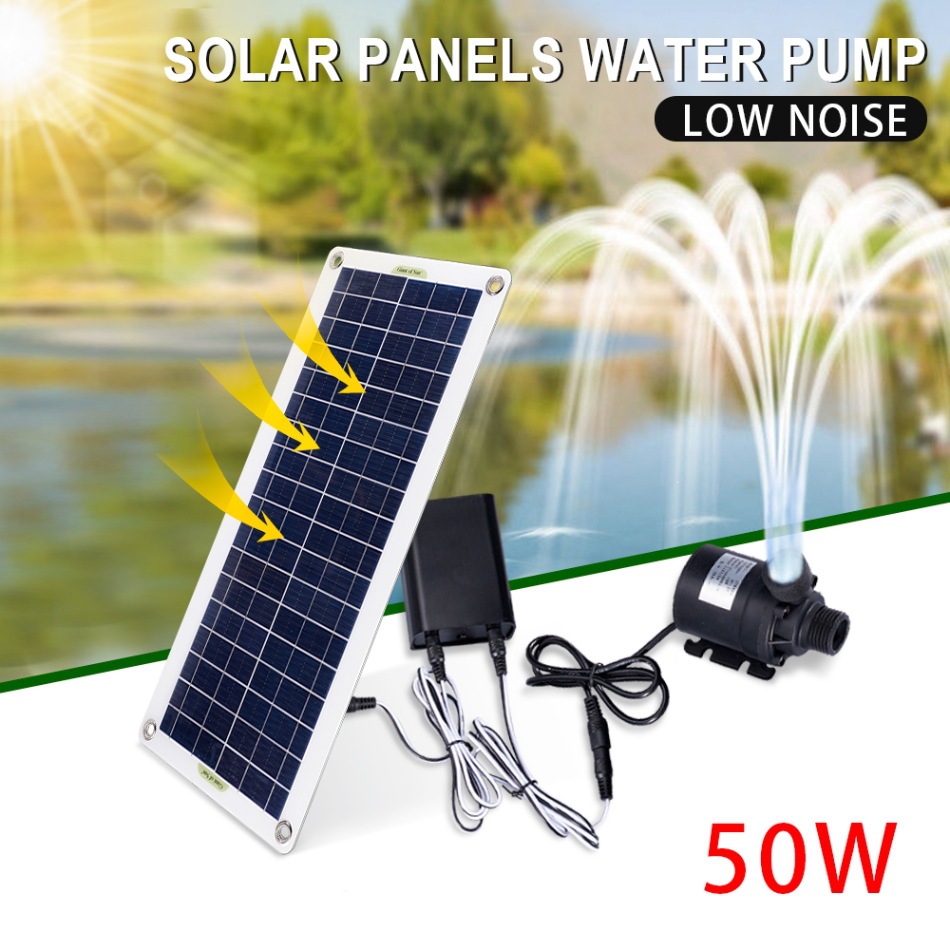 Aquarium Fish Accessories - Set Pompa Air Tenaga Surya 50W