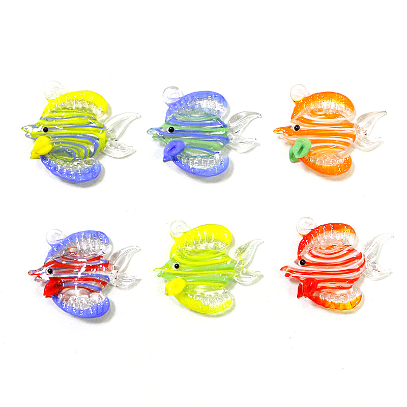 Aquarium Fish Items - 2 kotak kaca liontin kecil ikan