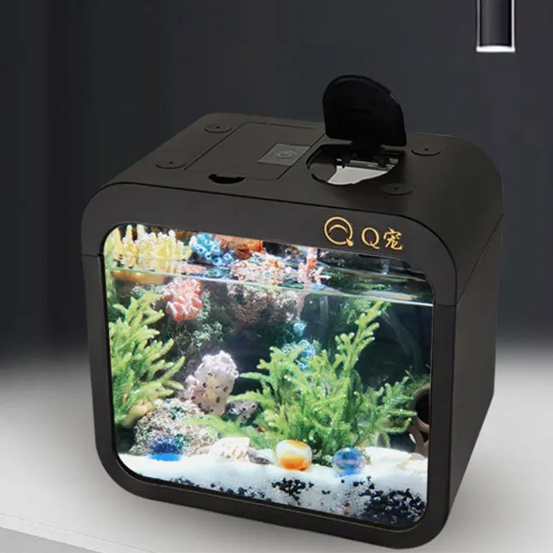 Aquarium Goldfish - Tangki Ikan Akrilik Transparan Desktop Akuarium