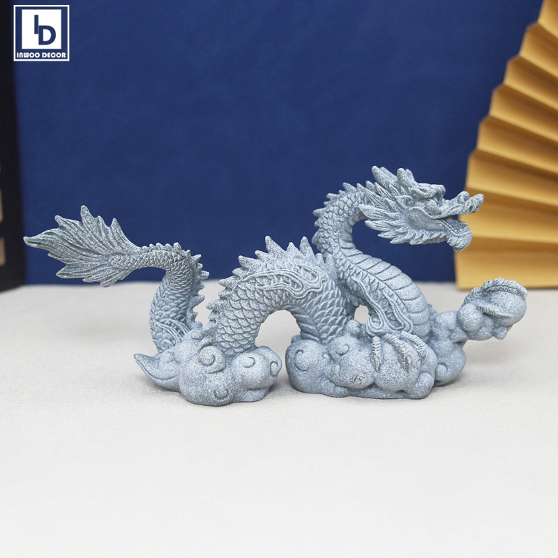 Aquarium Fish Dragon - Patung gajah singa batu buatan, hiasan