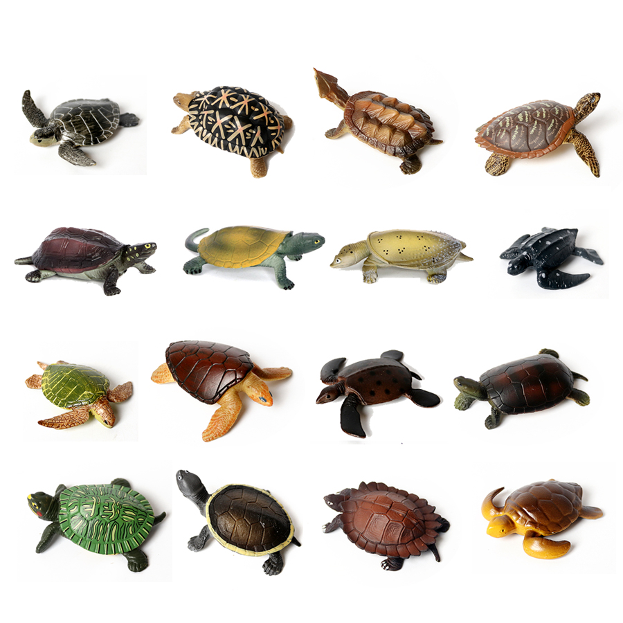 Aquarium Fish Accessories - Miniatur realistis kehidupan laut Model kura-kura