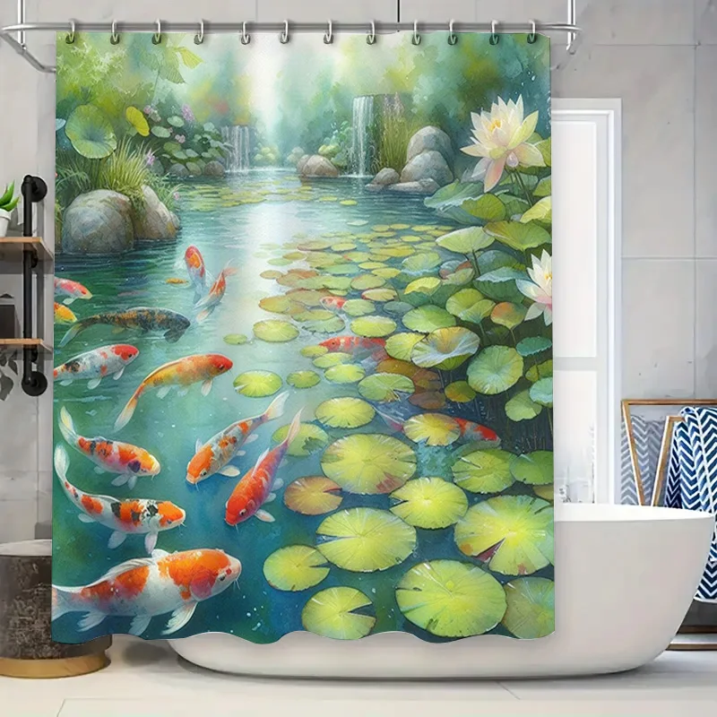Tirai Mandi Ikan Cerah dengan  - Aquarium Fish Koi ulasan dan harga