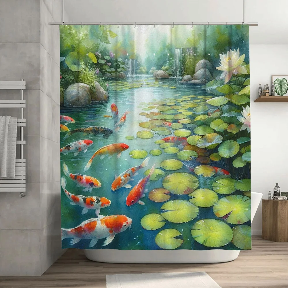 Tirai Mandi Ikan Cerah dengan  - Aquarium Fish Koi ulasan dan harga