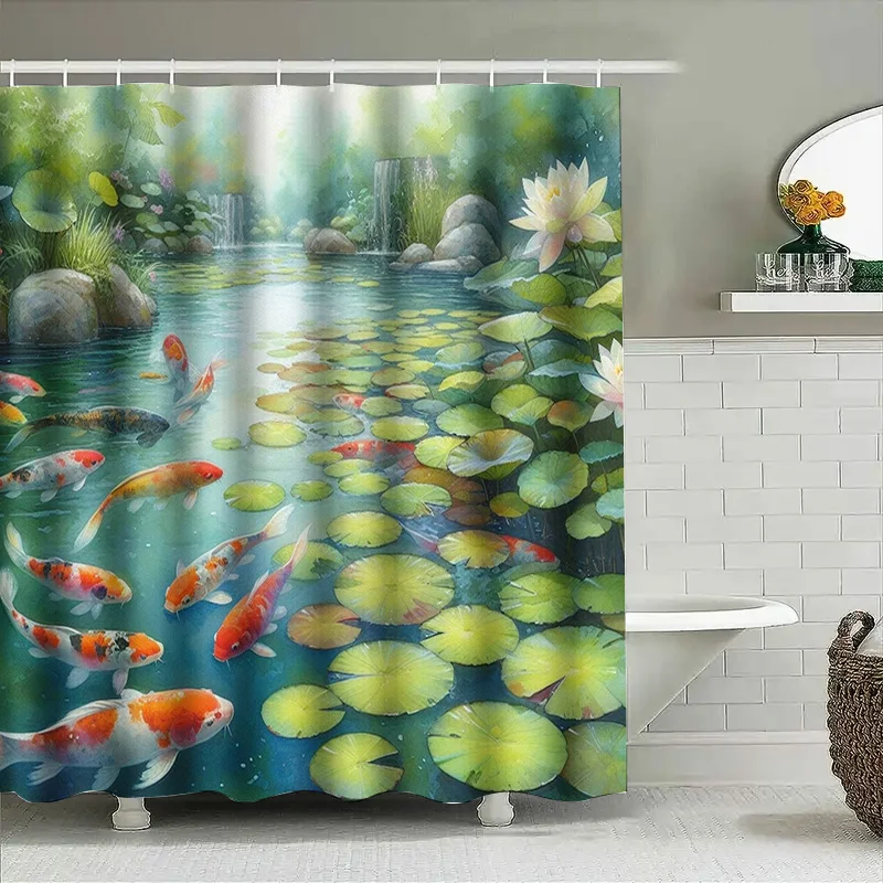 Tirai Mandi Ikan Cerah dengan  - Aquarium Fish Koi ulasan dan harga