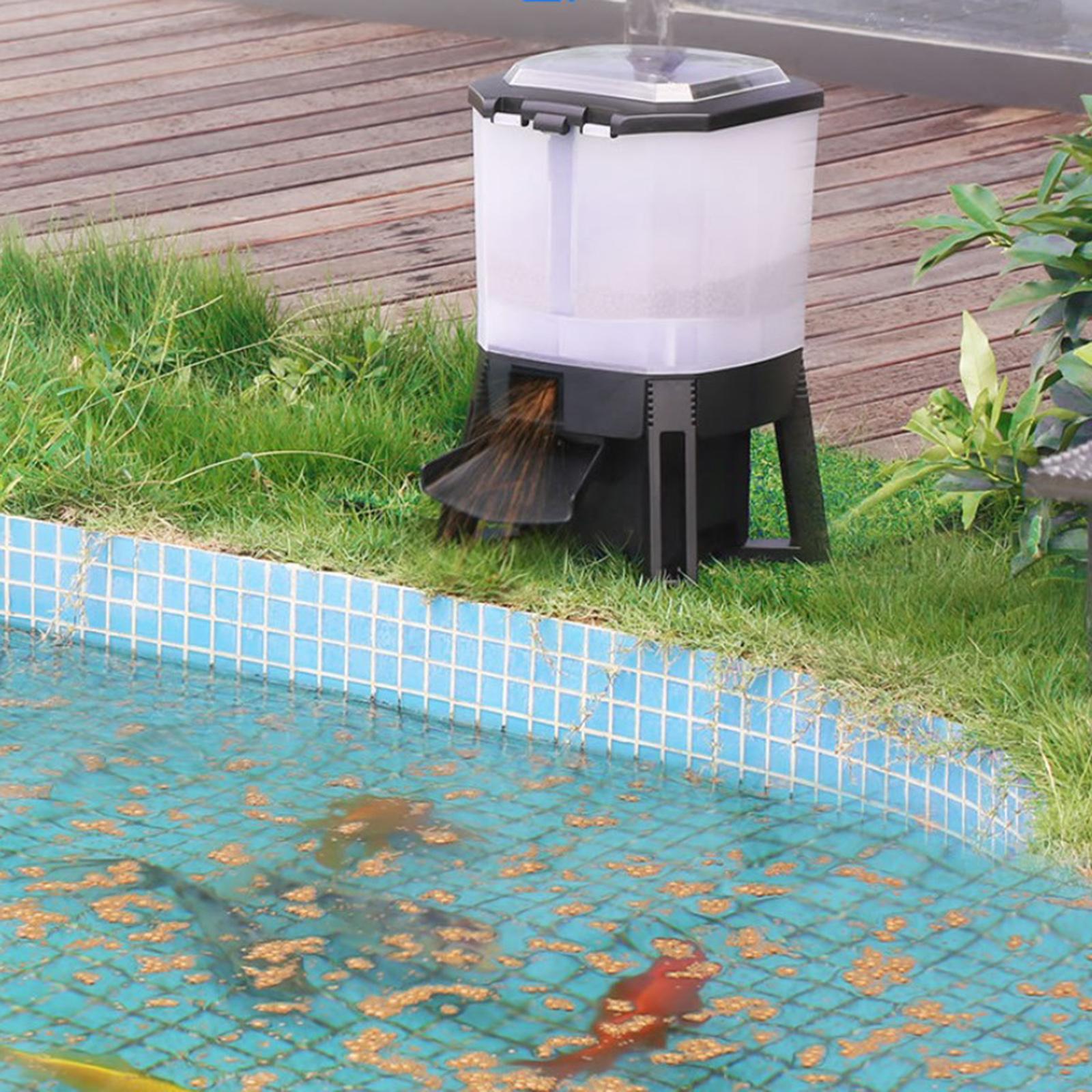 Pengumpan Ikan Otomatis Tenaga - Aquarium Fish Koi ulasan dan harga