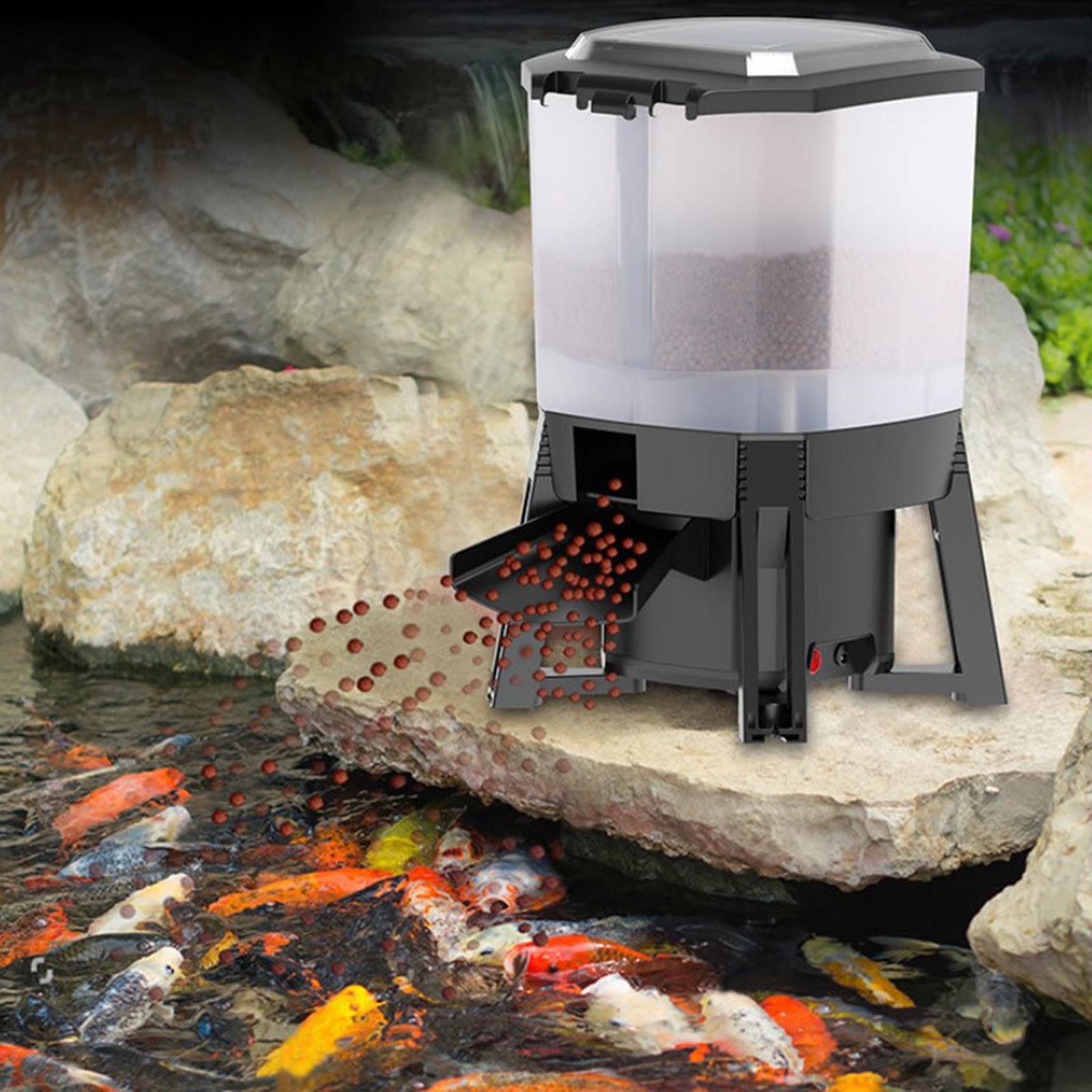 Pengumpan Ikan Otomatis Tenaga - Aquarium Fish Koi ulasan dan harga