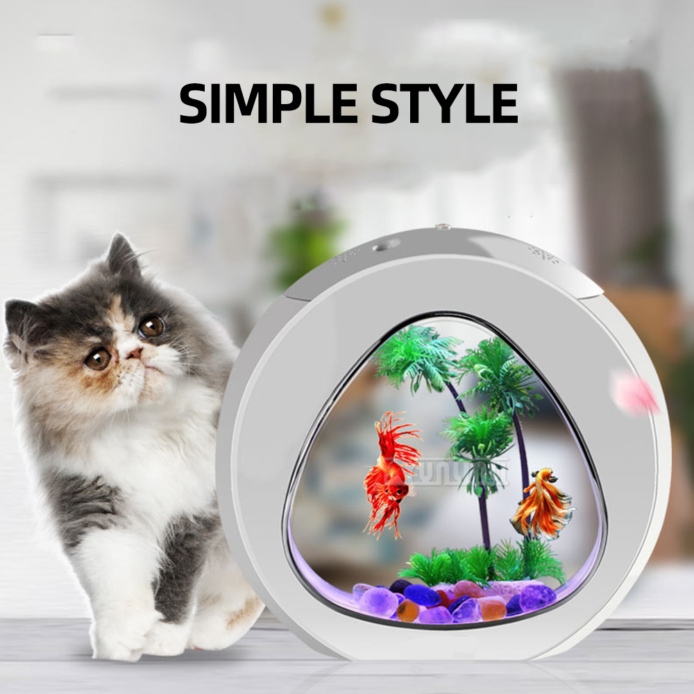Tangki Ikan Desktop Kreatif 4L - Aquarium Goldfish ulasan dan harga