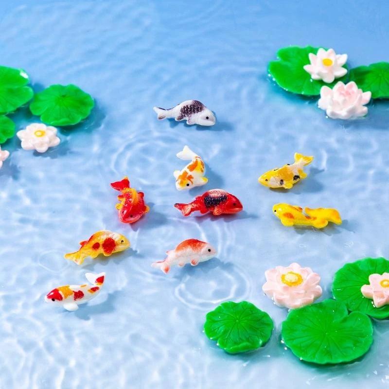 Patung Ikan Koi Resin Mini Orn - Aquarium Fish Koi ulasan dan harga
