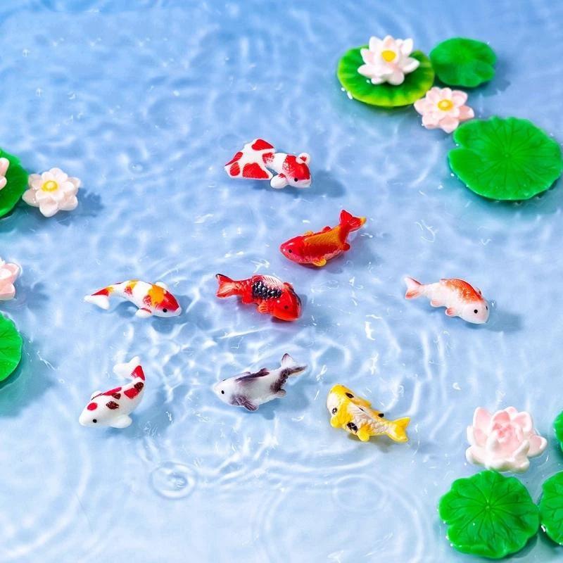 Patung Ikan Koi Resin Mini Orn - Aquarium Fish Koi ulasan dan harga