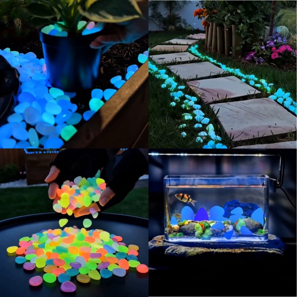 Batu Taman Bercahaya Warna-war - Aquarium Fish Items ulasan dan harga