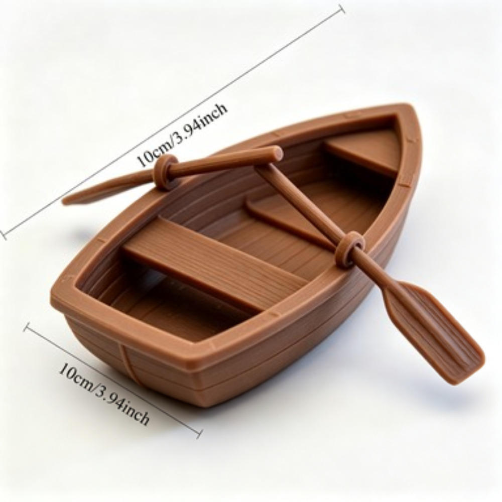 Perahu Kayu Mini Double Oar De - Aquarium Fish Items ulasan dan harga