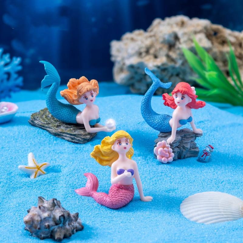 4 Buah Patung Miniatur Hiasan  - Aquarium Fish Items ulasan dan harga