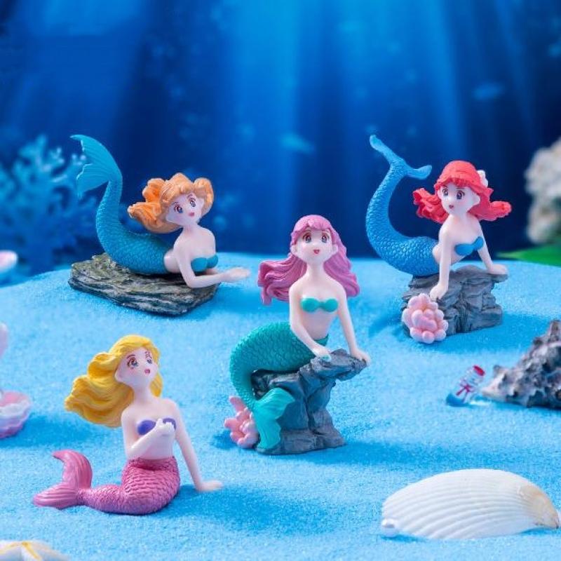 4 Buah Patung Miniatur Hiasan  - Aquarium Fish Items ulasan dan harga
