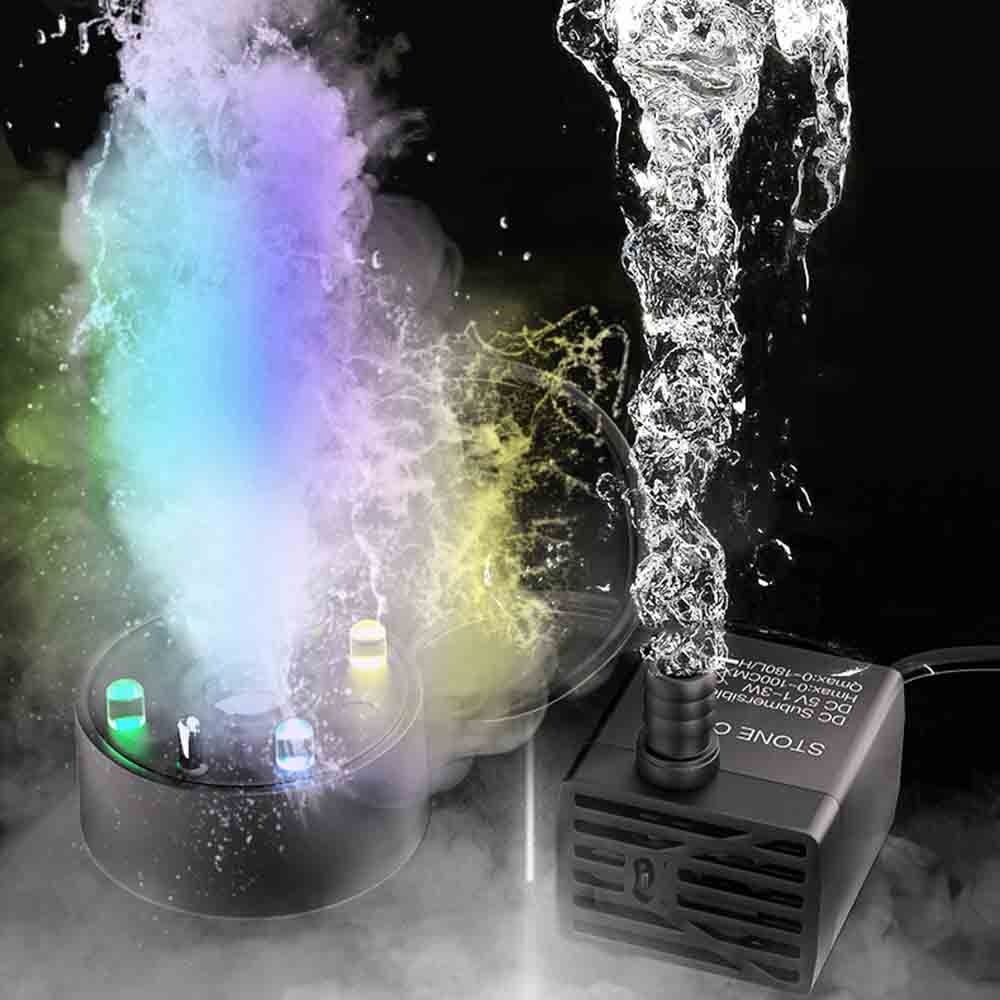 Pembuat Kabut 2-IN-1 Lampu LED - Aquarium Fish Accessories ulasan dan harga