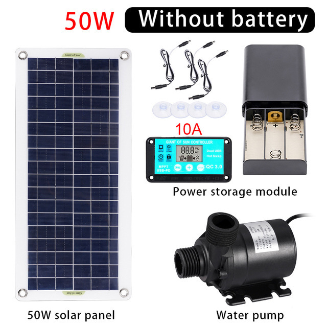 Set Pompa Air Tenaga Surya 50W - Aquarium Fish Accessories ulasan dan harga
