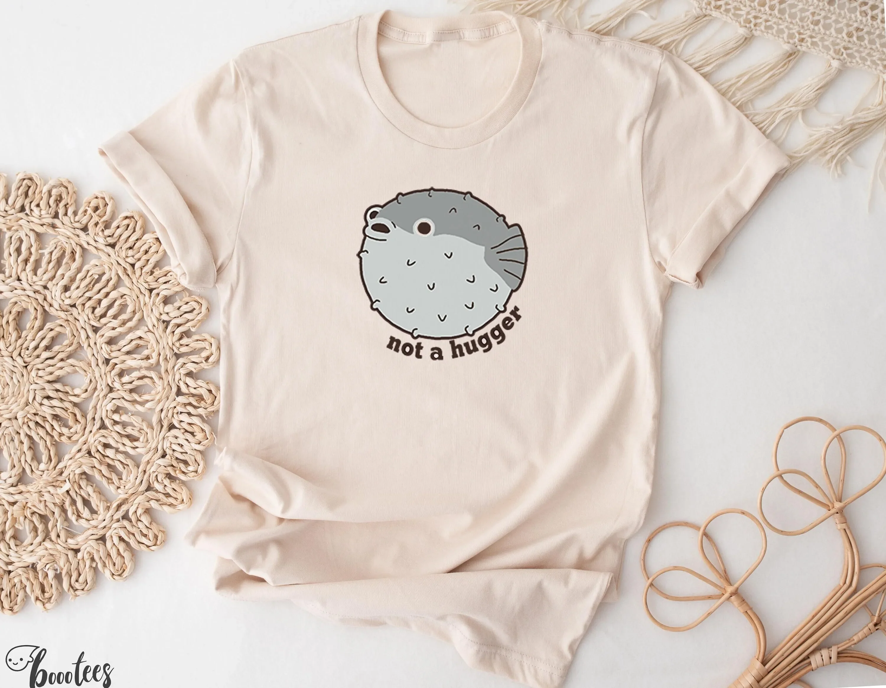 Kaos Not A Hugger Lucu, Ide Ha - Aquarium Fish Meme ulasan dan harga